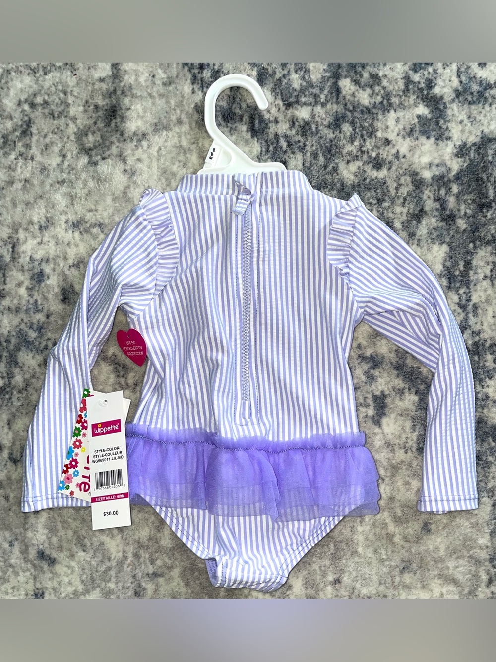 Wippette long sleeve swimsuit size 6-9 months - Picture 4 of 4